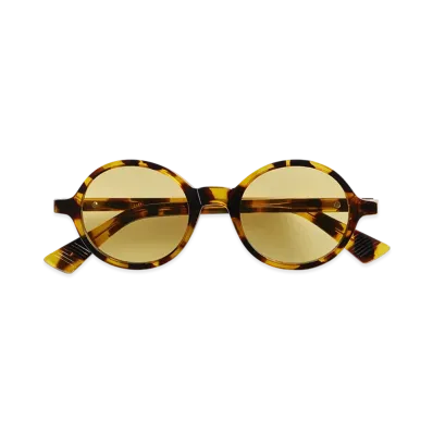 Bottega Veneta Classic Round Sunglasses "Havana/Yellow"