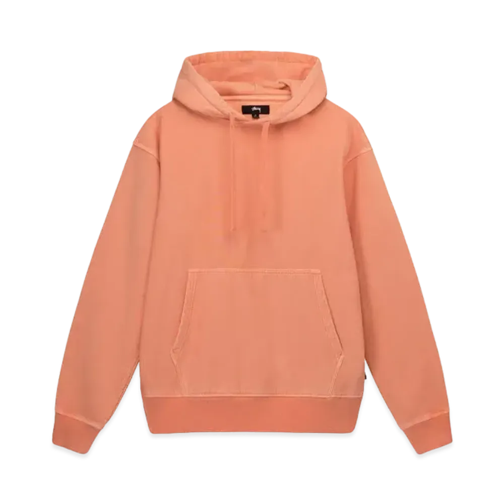 Stussy Pigment Dyed Fleece Hoodie "Coral"