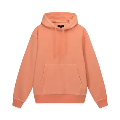 Stussy Pigment Dyed Fleece Hoodie "Coral"