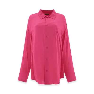 BALENCIAGA Women's Shirt With Jacquard Logo "Rose"