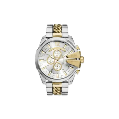 Diesel Dz4672 Watch Mega Chief Two-Tone Stainless Steel Watch "Silver Gold"