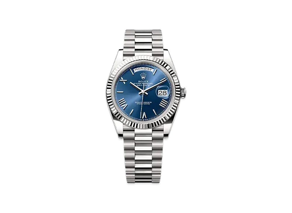 ROLEX Day-Date 40mm White Gold 228239 "Bright Blue"