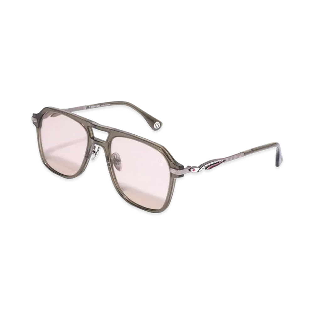 A BATHING APE Shark Sunglasses #6 "Olivedrab"