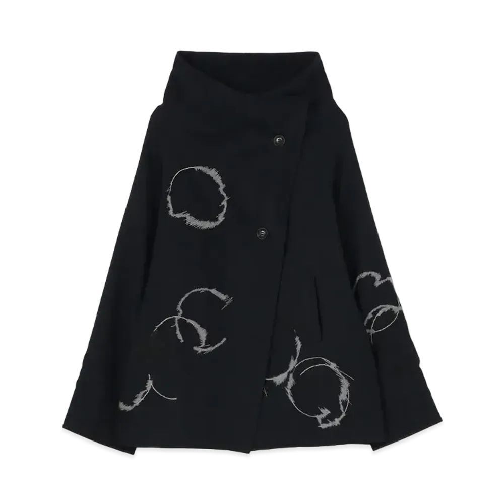 Yohji Yamamoto Y's WOOL GAUZE DOT JACQUARD ASSYME JACKET "Navy"