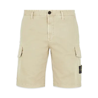 Stone Island L1204 Stretch Broken Twill Garment Dyed Old Effect Bermuda Shorts - 22SS "Beige"