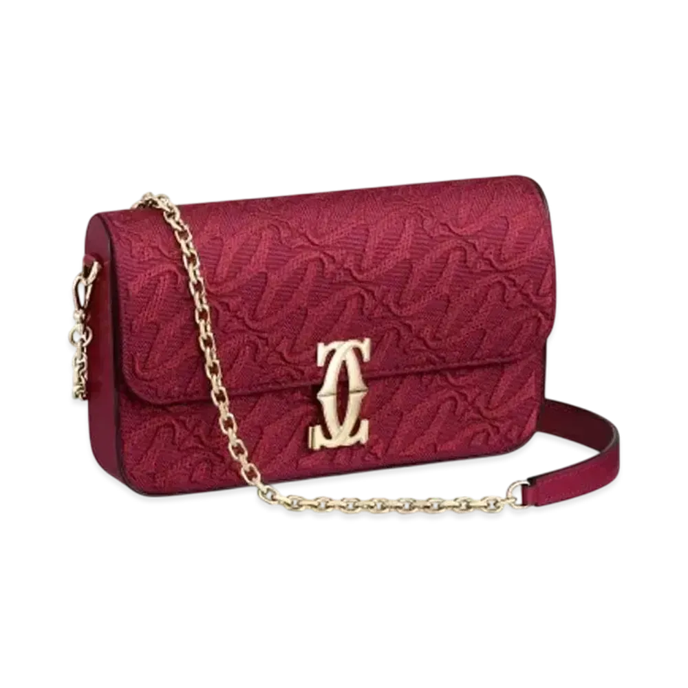 Cartier Mini Chain Bag, C de Cartier "Cherry Red"
