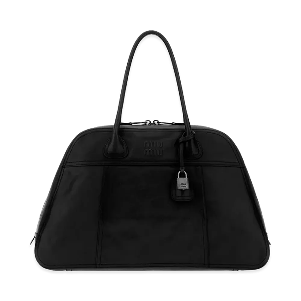 MIU MIU Women's Leather Vivant Shopping Bag "Black"