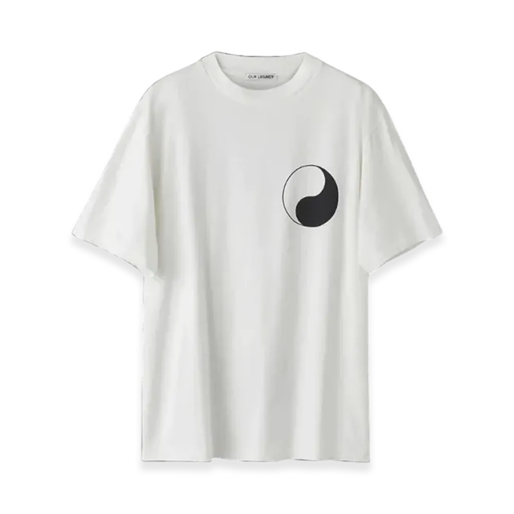 OUR LEGACY Work Shop Box T-Shirt Yin Yang "White"