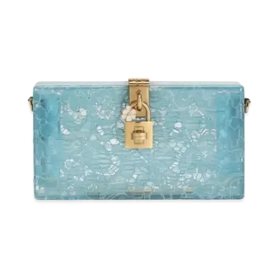 Dolce&Gabbana Dolce Box Clutch Resin Glass & Race "Water Green"