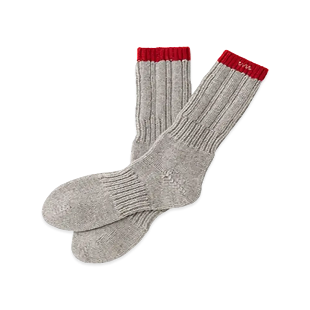 visvim ACHILLES SOCKS (HAND-KNIT) "Grey"