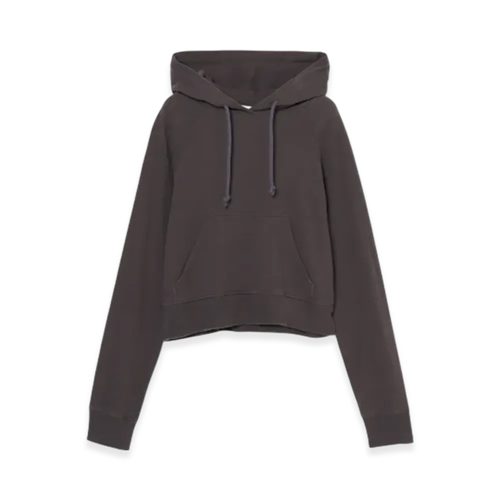 INSCRIRE Cotton Linen Hoodie Tight Fit "Charcoal Grey"
