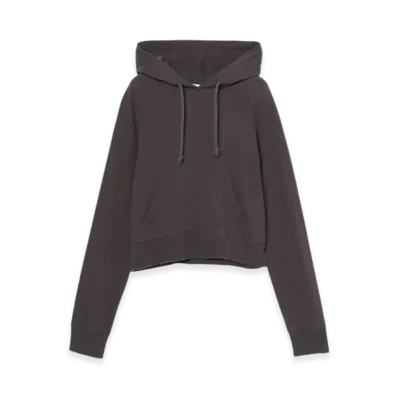 INSCRIRE Cotton Linen Hoodie Tight Fit "Charcoal Grey"