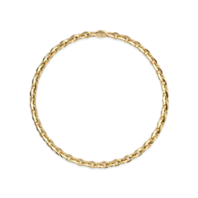 Bottega Veneta Shape Chain Necklace "Yellow Gold"