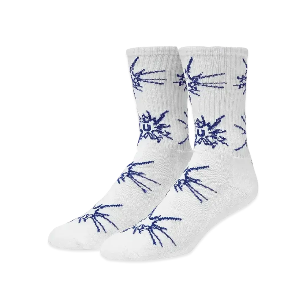 HUF Auto Glass Crew Socks "White"