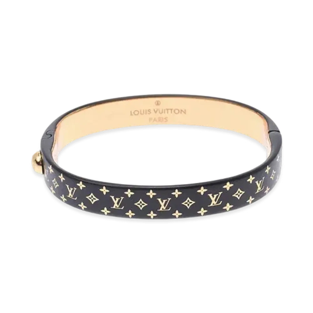 Louis Vuitton Rigid Nanogram Bracelet "Noir"