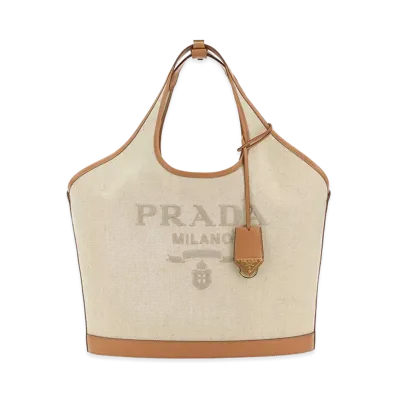 PRADA Women's Canvas Handbag "Beige"