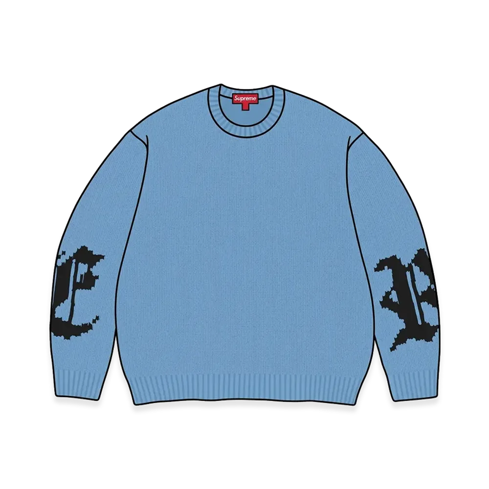 Supreme Cross Stitch Logo Sweater "Blue"