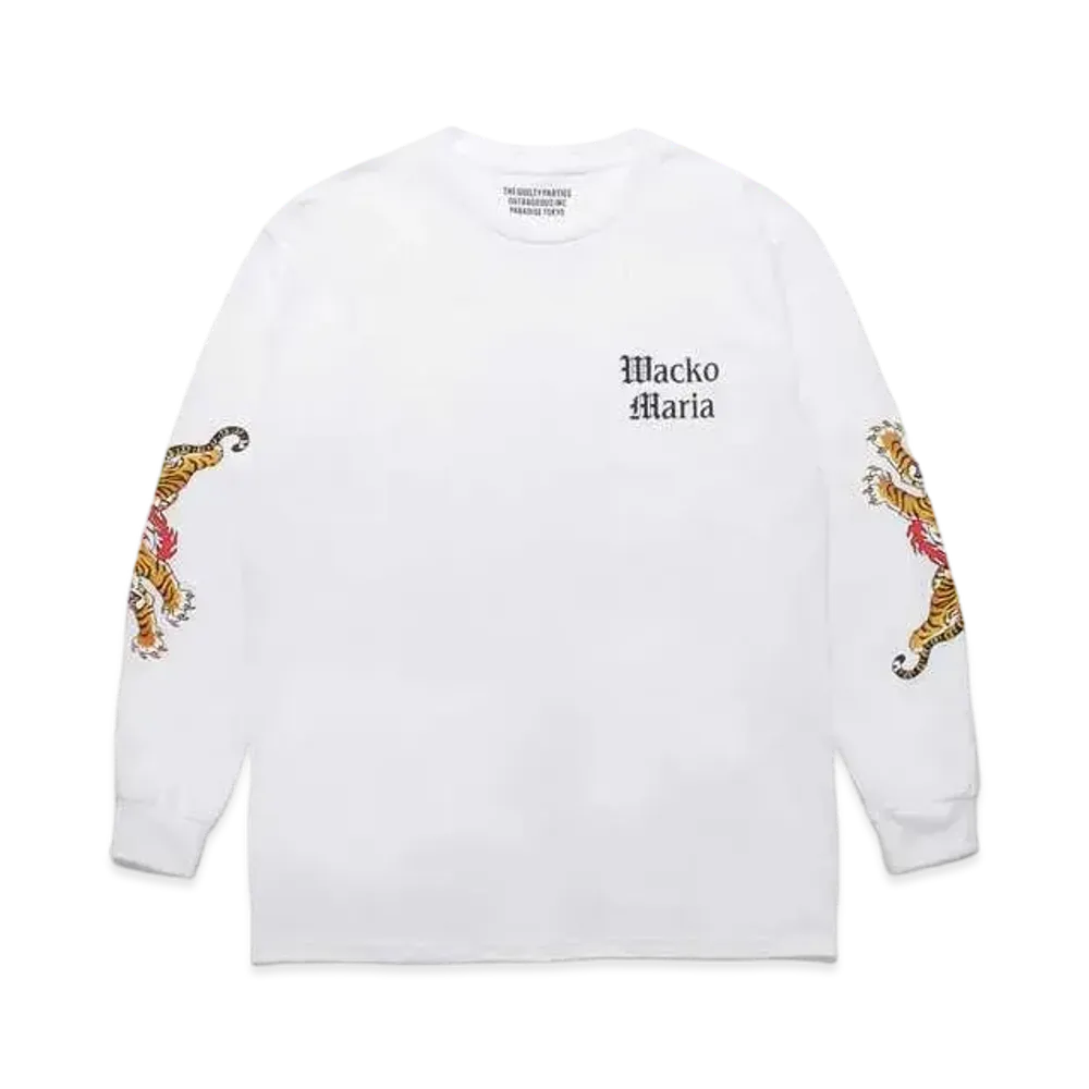 WACKO MARIA TIM LEHI / Long Sleeve T-Shirt #2 "White"
