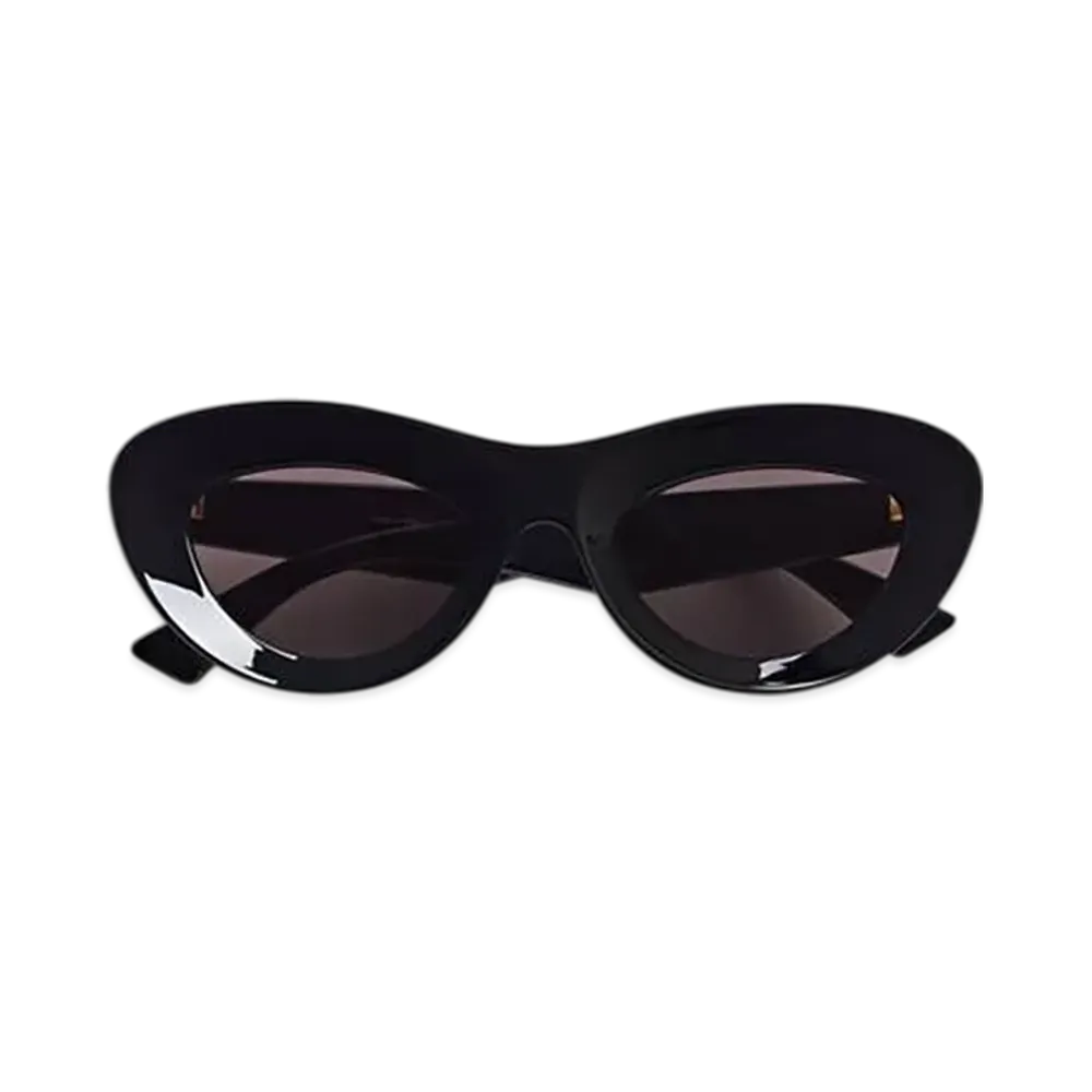 Bottega Veneta Sharp Cat Eye Sunglasses "Black/Gray"