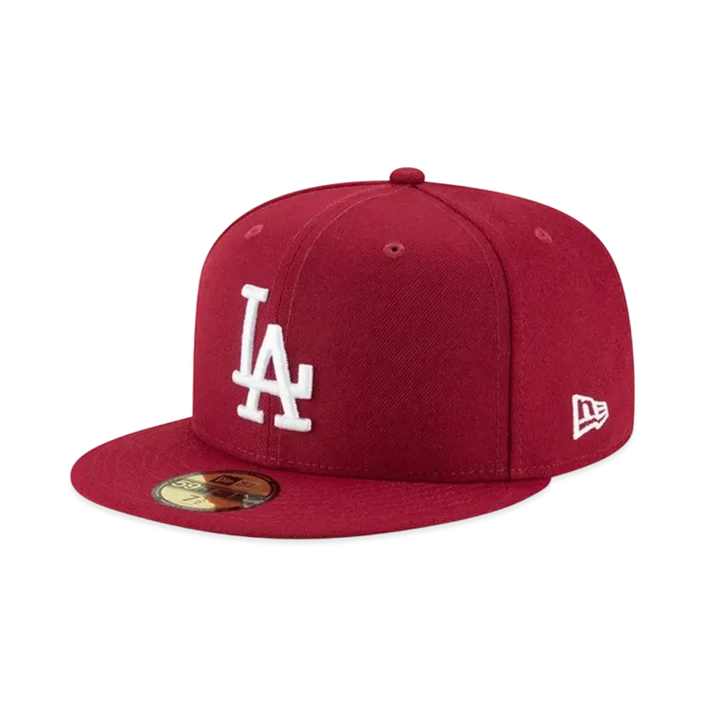NEW ERA 59FIFTY LOS ANGELES DODGERS FASHION COLOR BASIC FITTED HAT "Crimson"