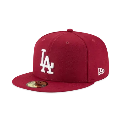 NEW ERA 59FIFTY LOS ANGELES DODGERS FASHION COLOR BASIC FITTED HAT "Crimson"