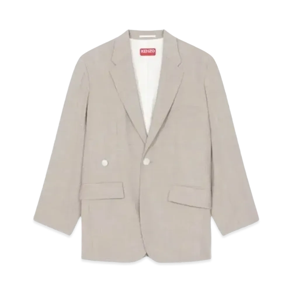 KENZO Oversize KIMONO Sleeve Tailored Jacket "Misty Grey"