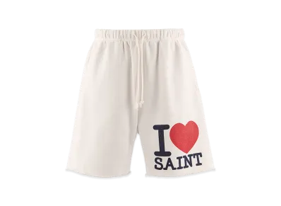 SAINT Mxxxxxx Sweat Shorts I Love Saint "White"