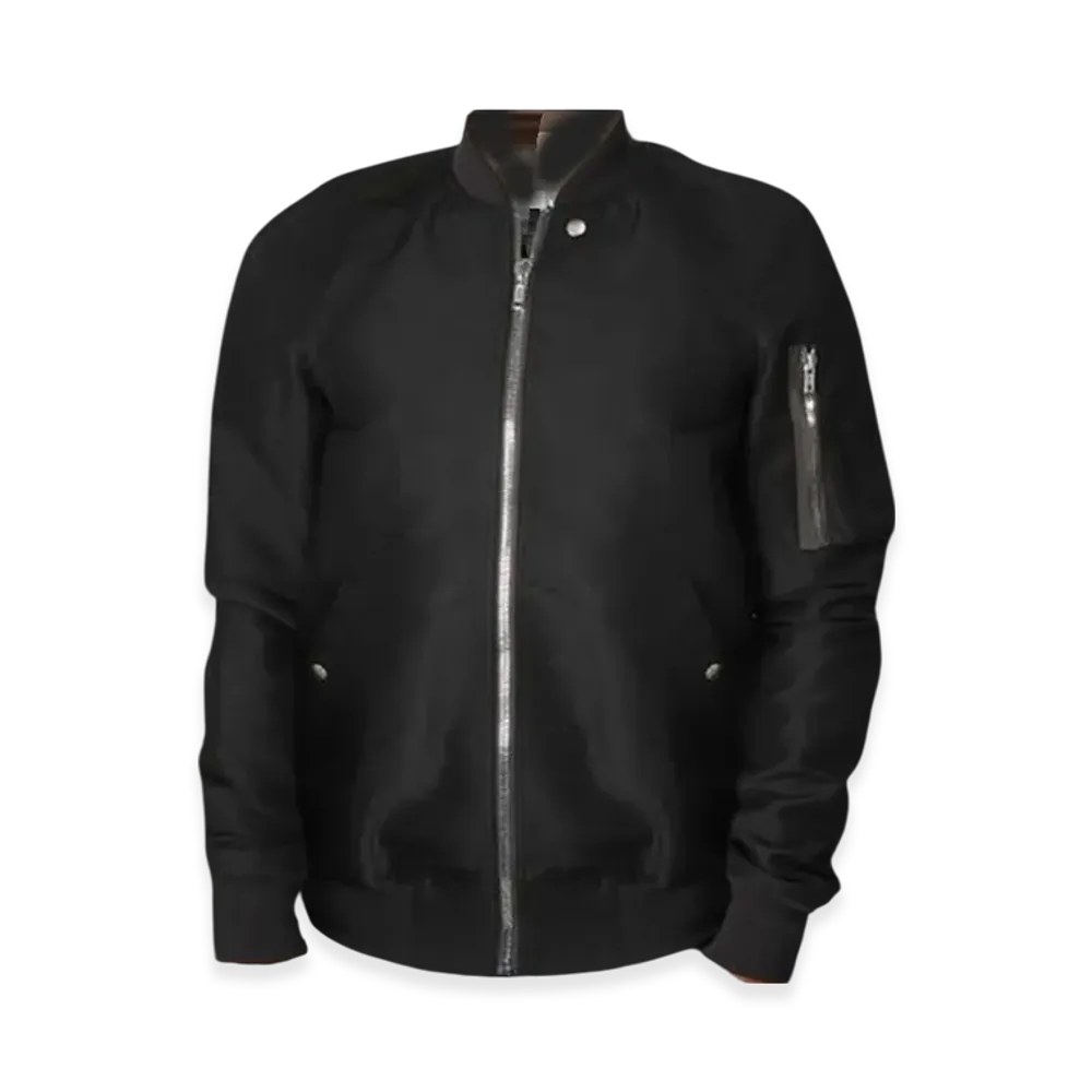 Rick Owens Phlegethon Raglan Flight Jacket "Black"
