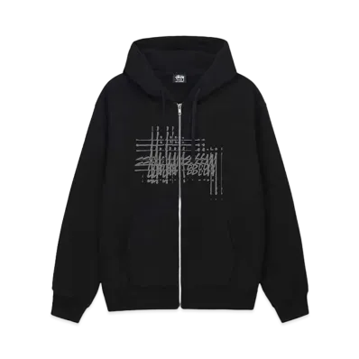 Stussy Refracted Zip Hoodie "Black"