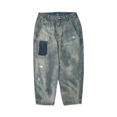 PORTER CLASSIC STEINBECK DENIM POCKET PANTS VINTAGE CUSTOM "BLUE"