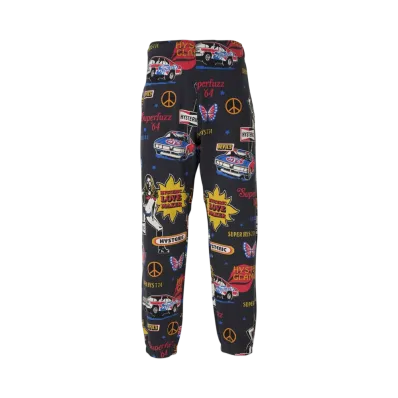 HYSTERIC GLAMOUR Love Maker Pattern Sweatpants "Black"