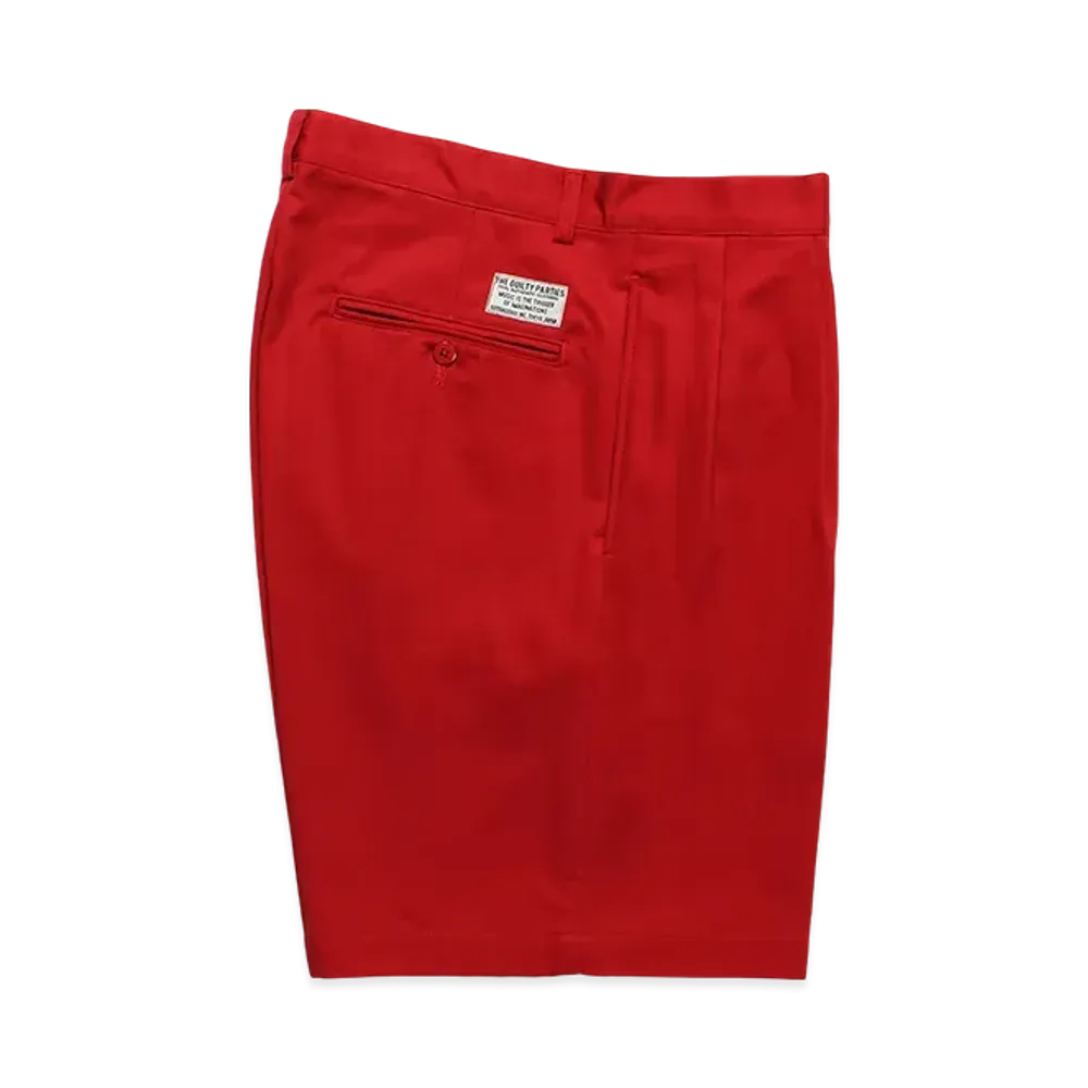 WACKO MARIA Double Pleated Chino Short Trousers "Red"