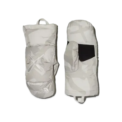 The North Face Kaws Nuptse Mitt "Moonlight Ivory"