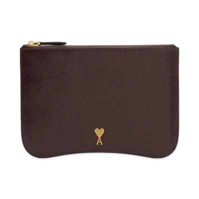 AMI PARIS Paris Paris Pouch "Aubergine"