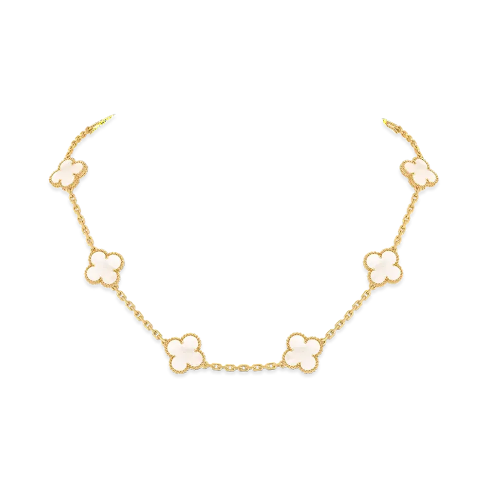 Van Cleef & Arpels Vintage Alhambra necklace 10 motifs "18K Yellow Gold/Mother of Pearl"