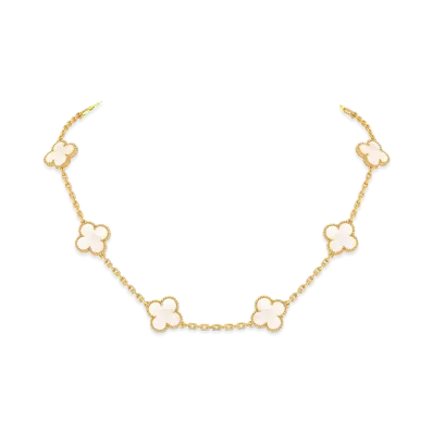 Van Cleef & Arpels Vintage Alhambra necklace 10 motifs "18K Yellow Gold/Mother of Pearl"