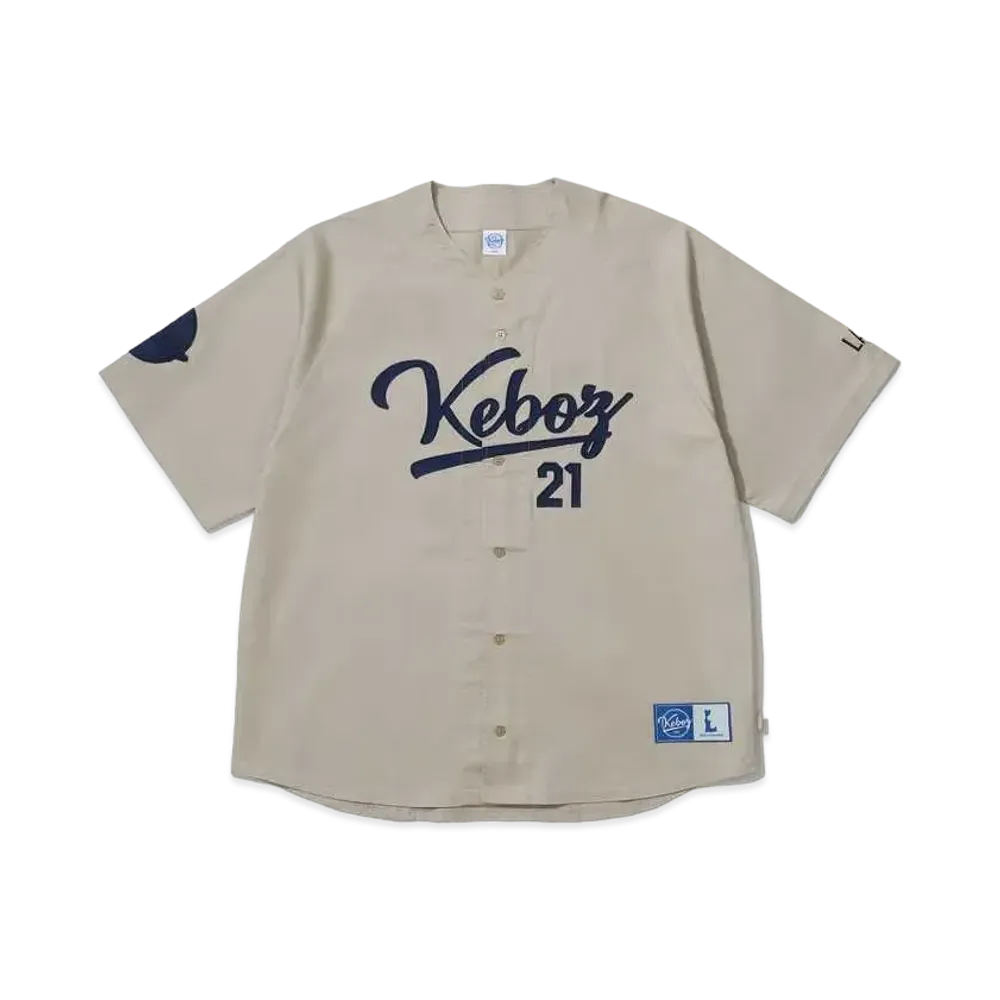 KEBOZ x NOOTBAAR Baseball Shirt "GRAY BEIGE"
