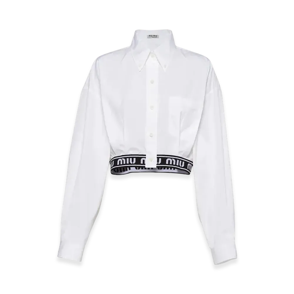 MIU MIU Women's Poplin Blouse "White"