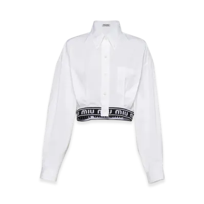 MIU MIU Women's Poplin Blouse "White"