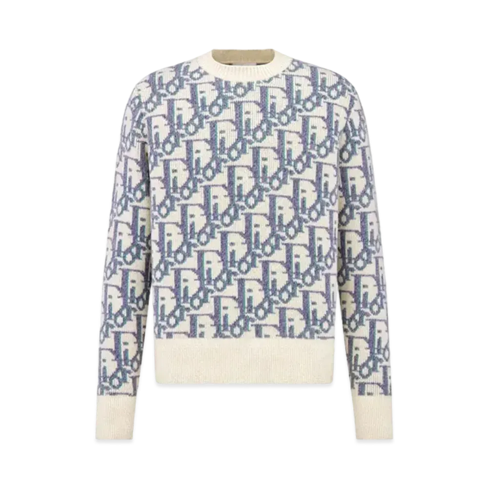 Dior Oblique Wool Jacquard Sweater "Ivory"