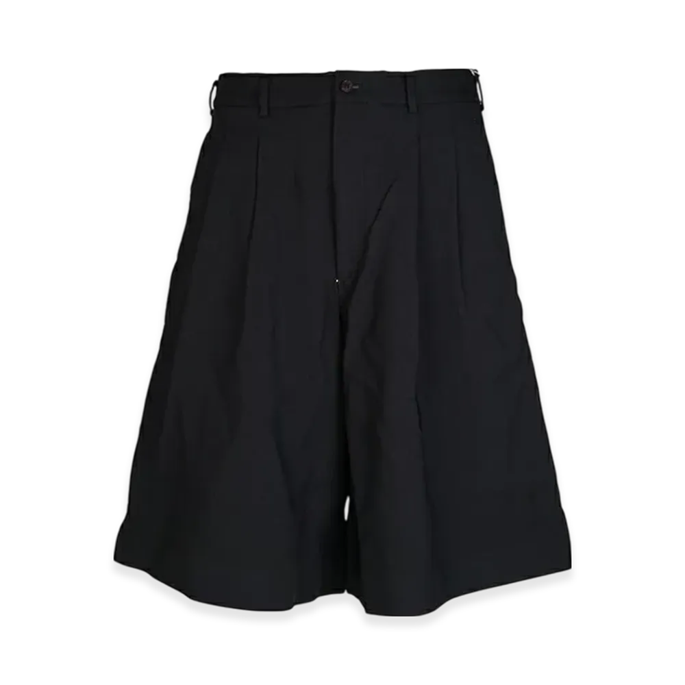COMME des GARCONS HOMME PLUS Medium Polyester Gabardine Garment Treated Shorts "Black"