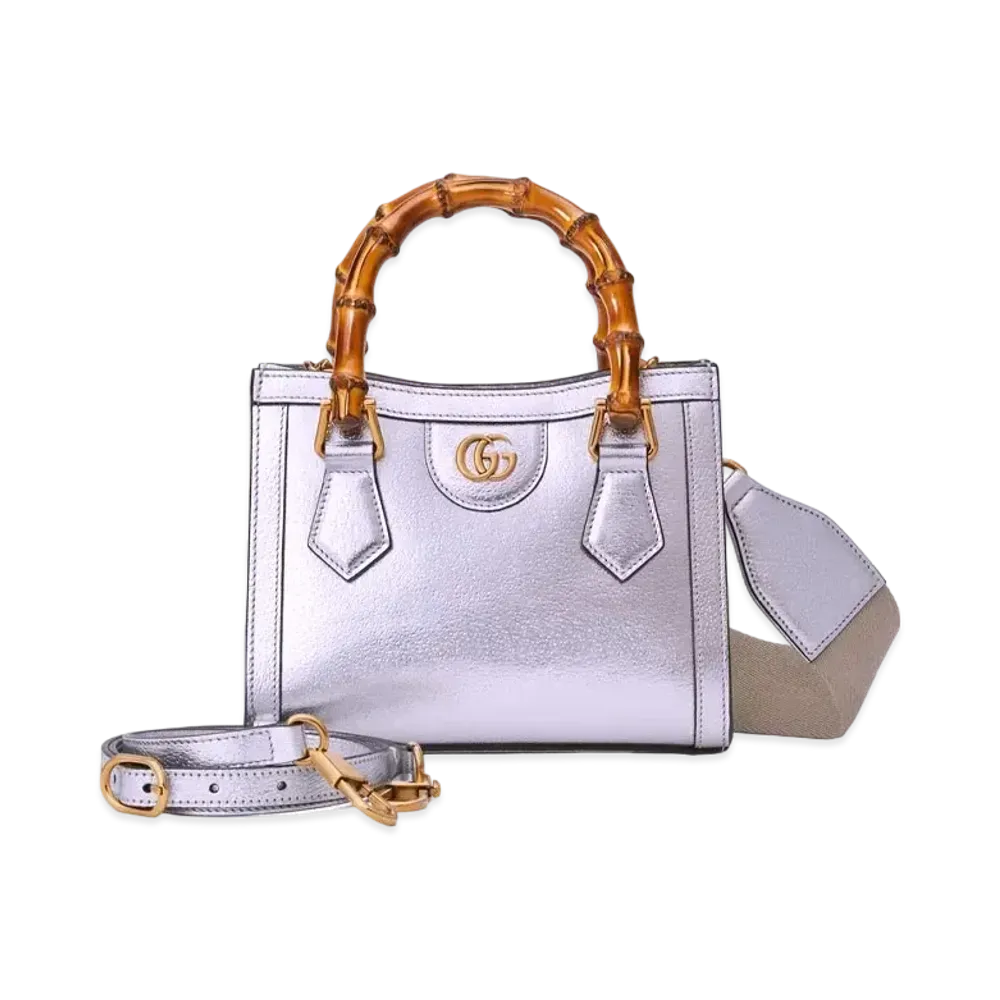 GUCCI Gucci Diana Mini Tote Bag "Silver"