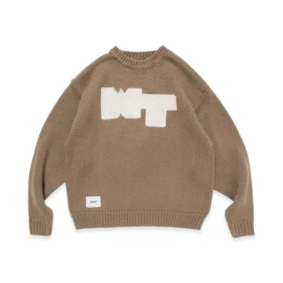 WTAPS Crew Neck CRE / Sweater / Poly "Greige"