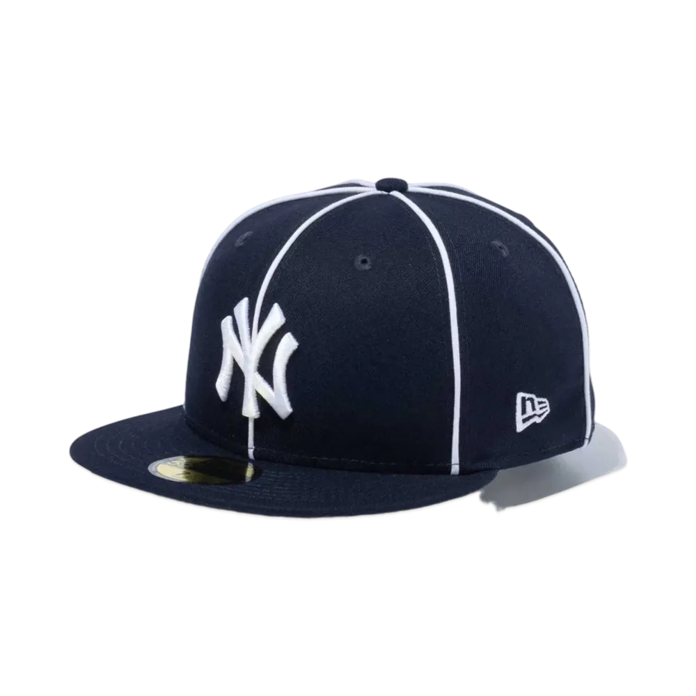 NEW ERA 59Fifty Piping New York Yankees "Navy/White"