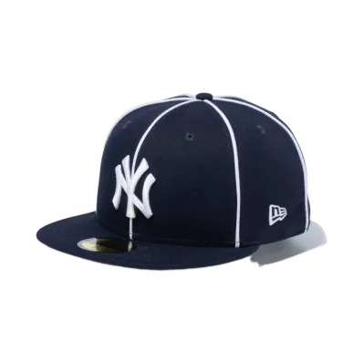 NEW ERA 59Fifty Piping New York Yankees "Navy/White"