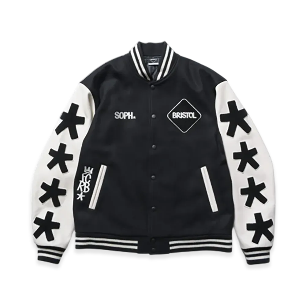 F.C.Real Bristol x Eric Haze Varsity Jacket "Black"