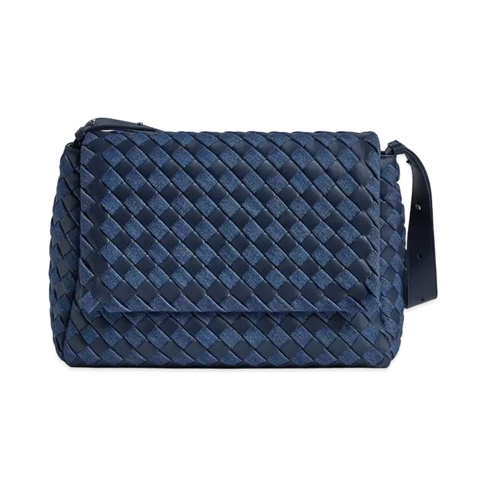 Bottega Veneta Large Cobble Messenger "Abyss/Indigo"
