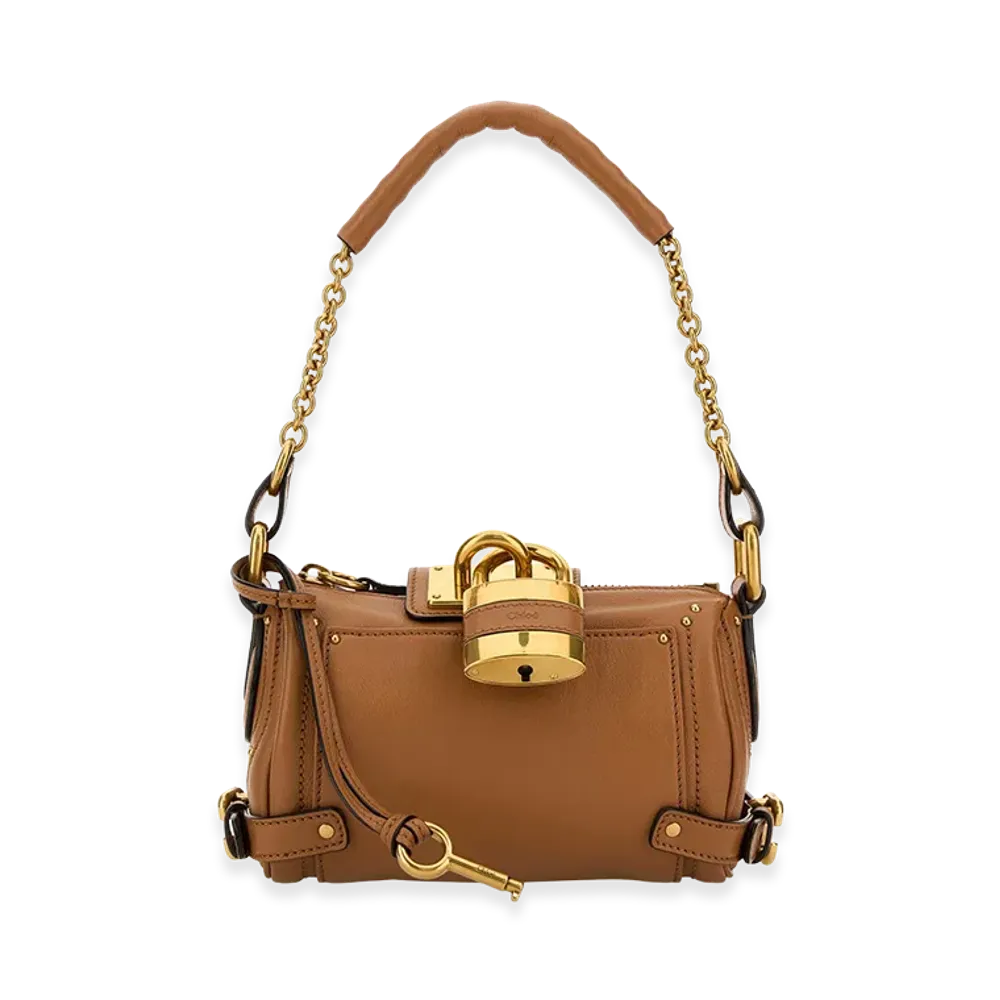 Chloe Women's Biscuit Leather Small Paddington Shoulder Bag "Brown"