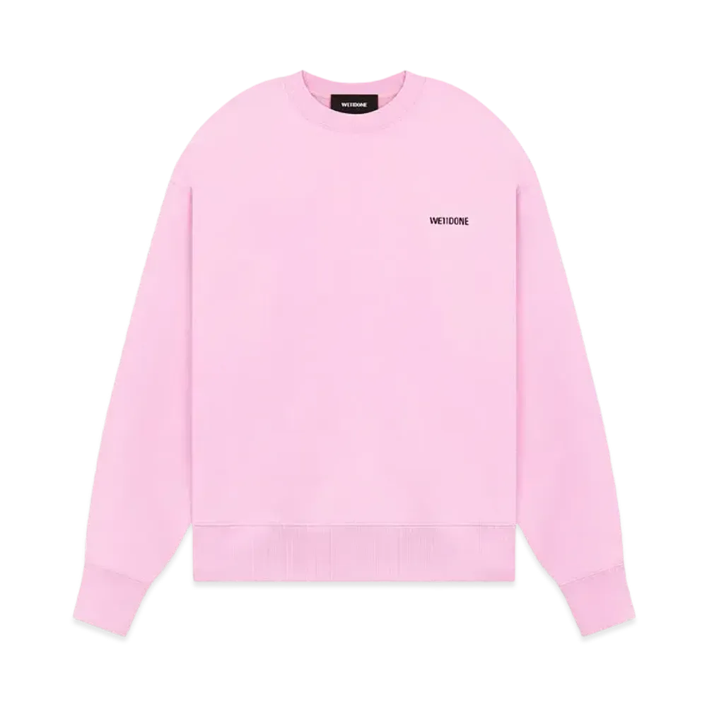 WE11DONE Mini Logo Sweatshirt "Light Pink"