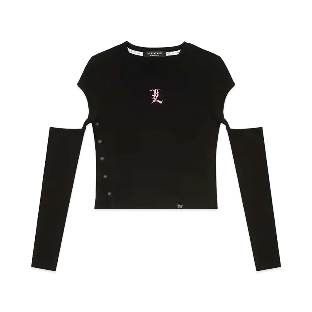 atmos pink x Love Is True Rc L Logo Sungrip T-Shirt "Black"